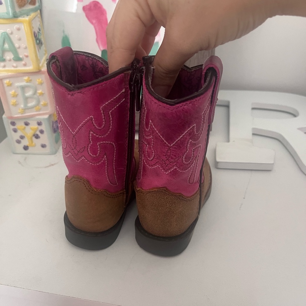 Ariat Pink and Brown Boots
